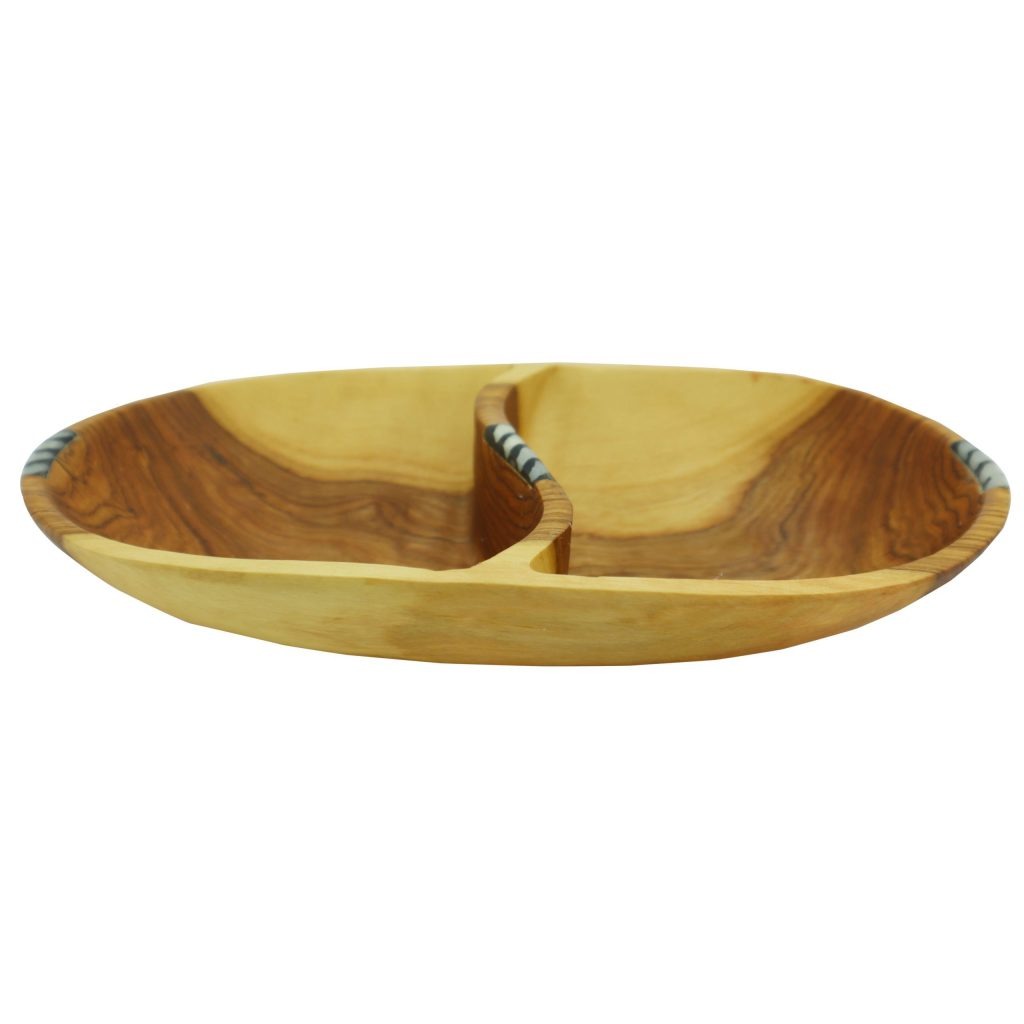 Bol oval en bois d'olivier – Image 3