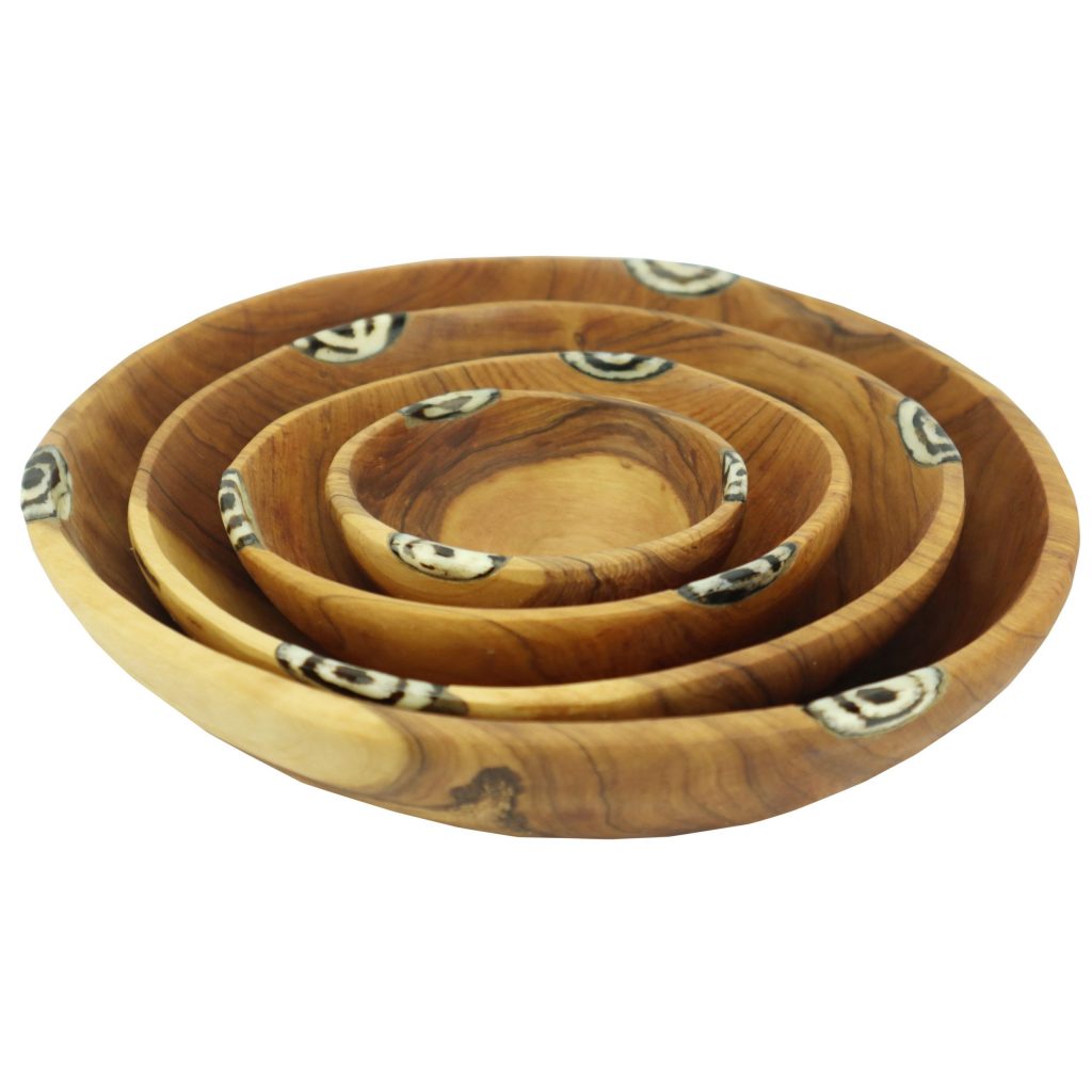 OLIVE WOOD BOWLS SET OF 4 PIECES - Image 3