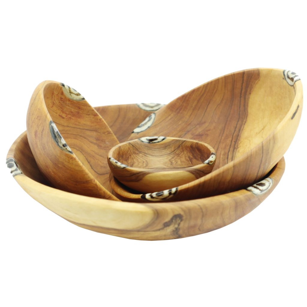OLIVE WOOD BOWLS SET OF 4 PIECES - Image 4