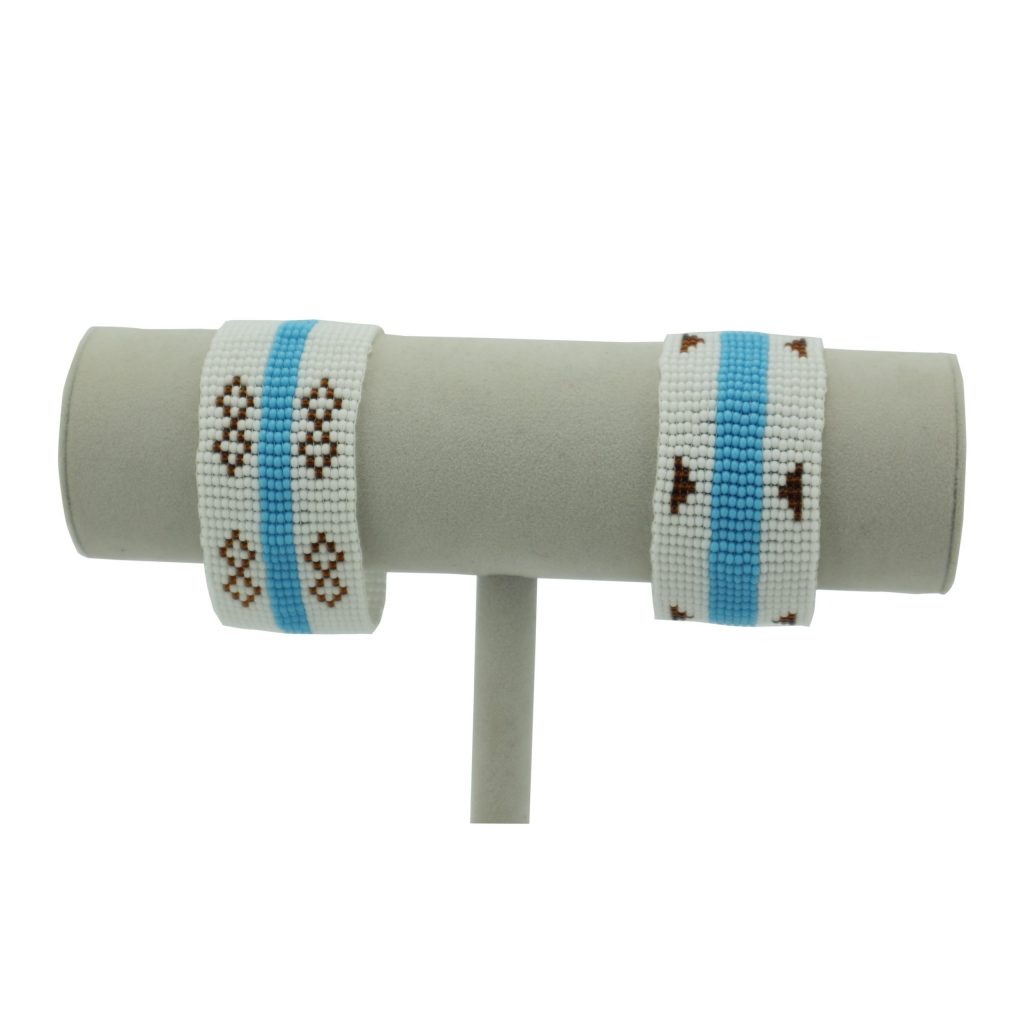 WHITE BLUE DIAMOND MASSAI BRACELET - Image 3
