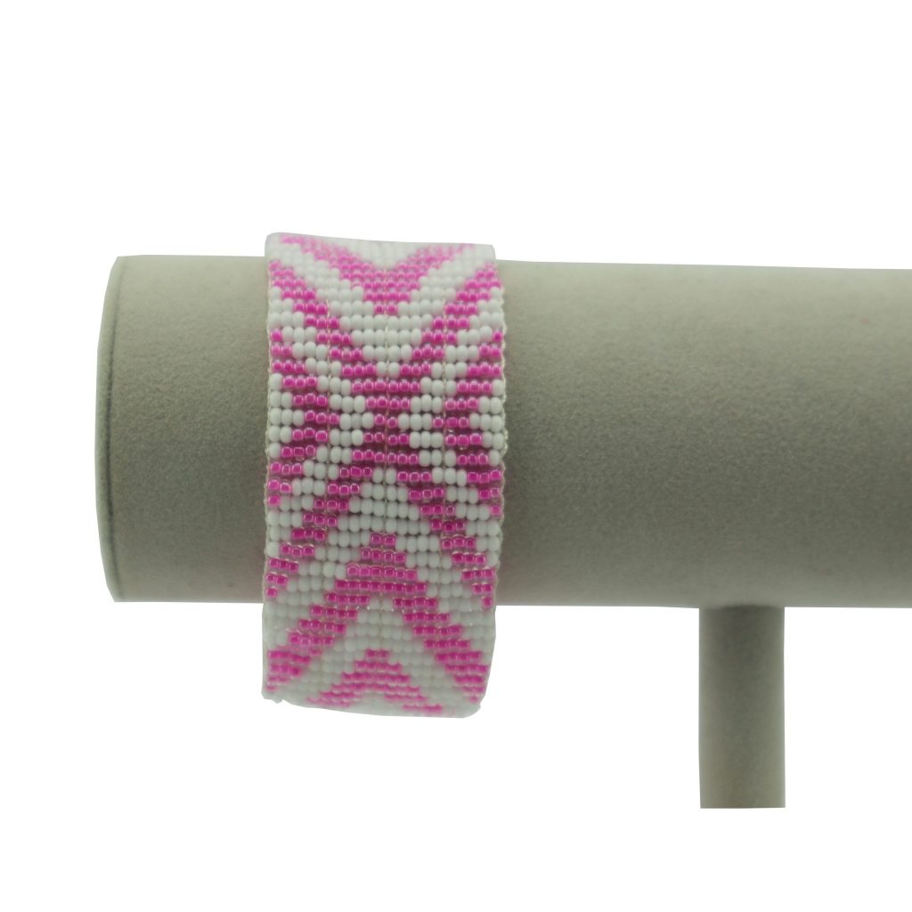 PINK ZIGZAG MASSAI BRACELET