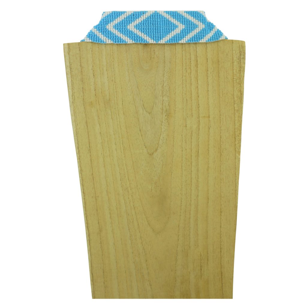 Collier massaï blanc bleu – Image 4