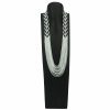 BLACK WHITE SILVER MASSAI NECKLACE
