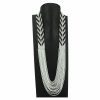 BLACK WHITE SILVER MASSAI NECKLACE - Image 2