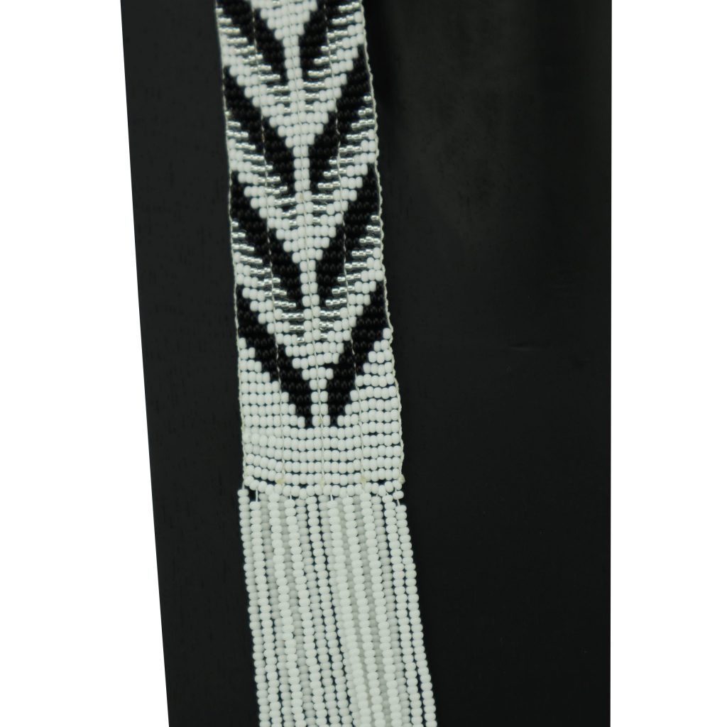 BLACK WHITE SILVER MASSAI NECKLACE - Image 3