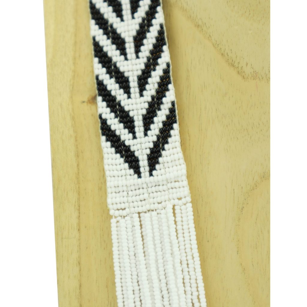 COLLIER MASSAI BLANC NOIR – Image 3