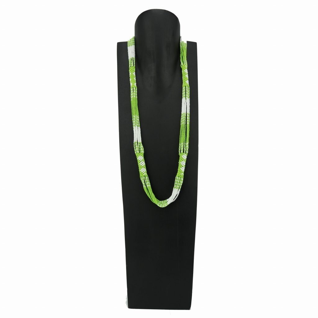 COLLIER MASSAI BLANC VERT