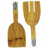 COUVERTS A SALADE PLATES EN BOIS D'OLIVIER