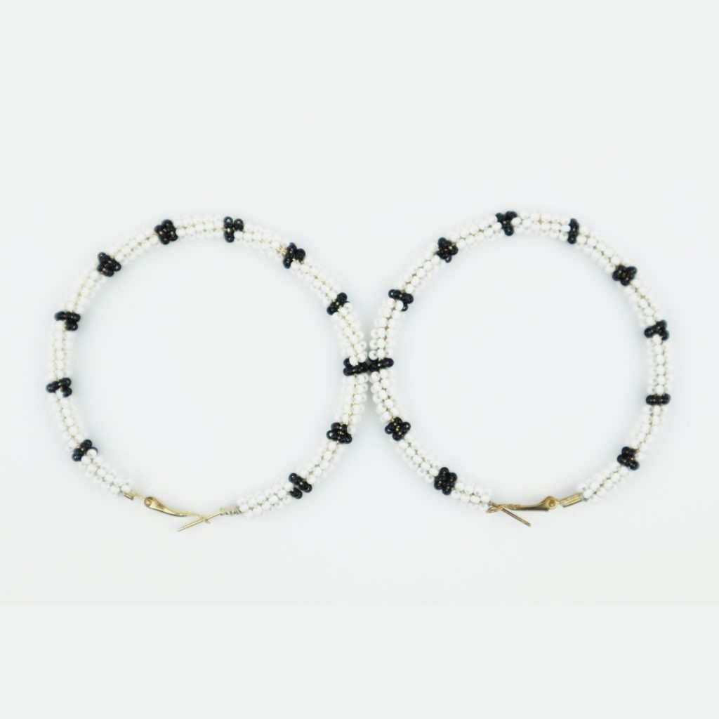 CREOLES MASSAI BLANC NOIR