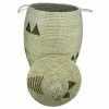 PANIER AFRICAIN TISSE A TRIANGLES BLANC NOIR L – Image 3