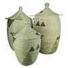 PANIER AFRICAIN TISSE A TRIANGLES BLANC NOIR L – Image 4