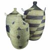 PANIER AFRICAIN TISSE BLEU BLANC M – Image 3
