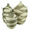 TWO-TONE ZIGZAG WOVEN AFRICAN BASKET XXL - Image 4