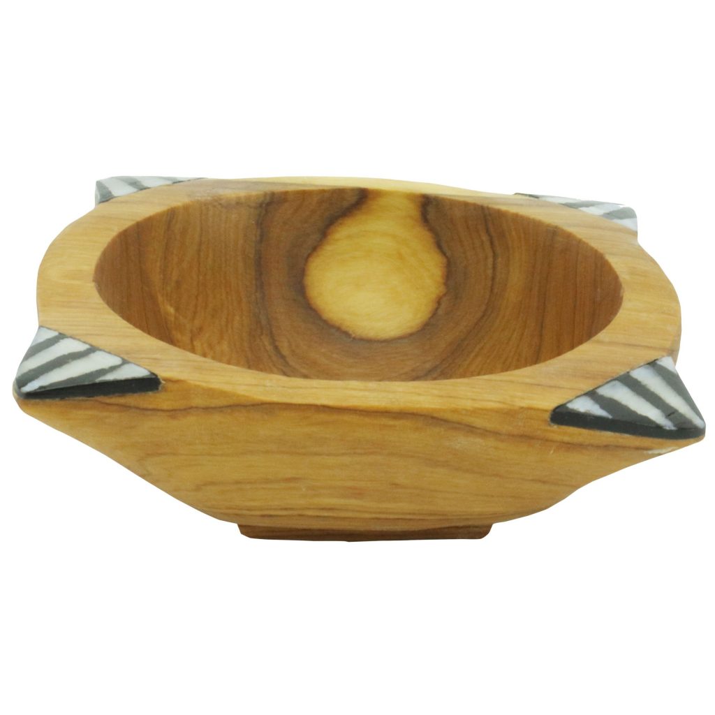 SMALL SQUARE OLIVE WOOD BOWL - Image 3