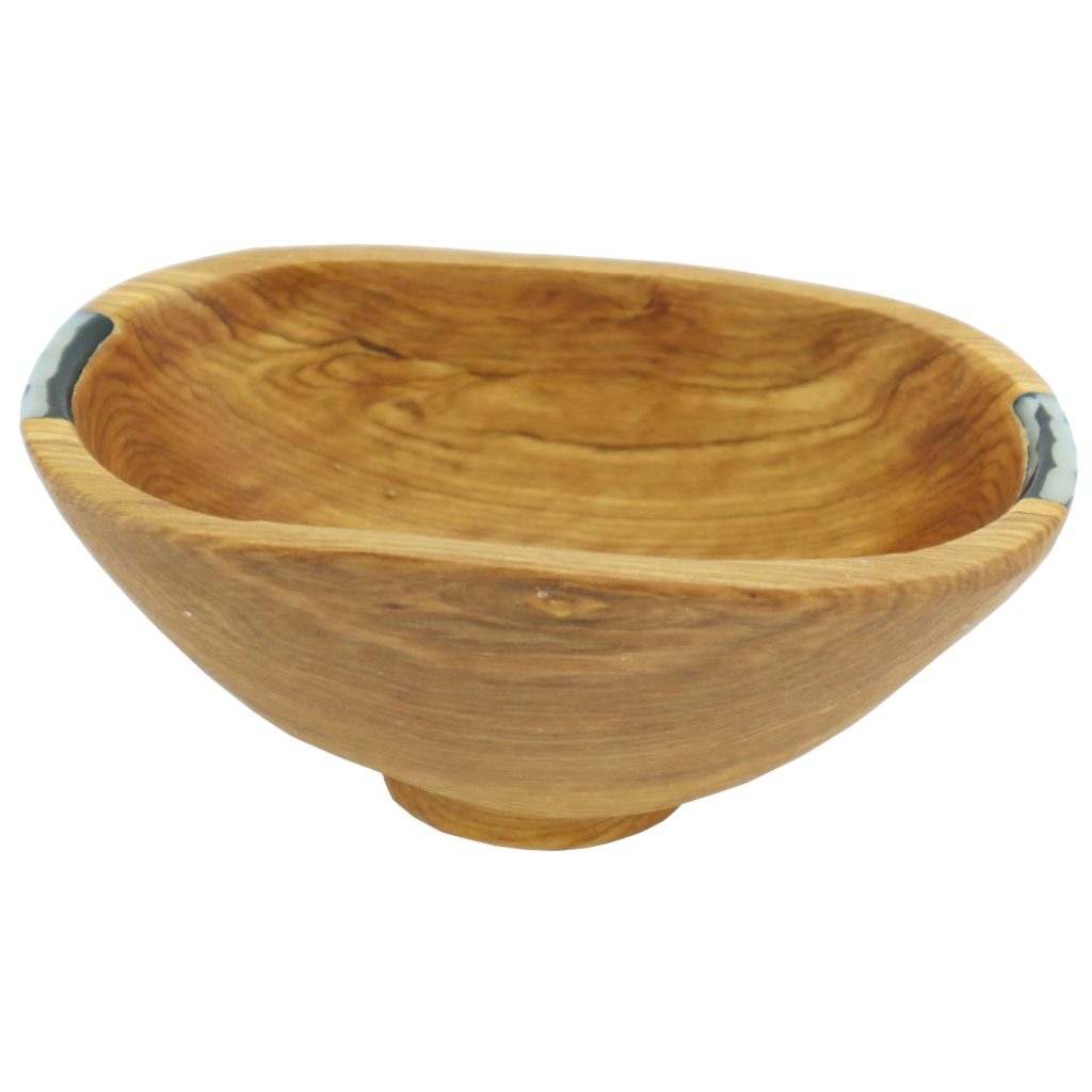 SMALL OLIVE WOOD OVAL BOWL - Image 3