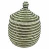 PETIT PANIER AFRICAIN TISSE A RAYURES BICOLORE XS