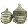 PETIT PANIER AFRICAIN TISSE A RAYURES BICOLORE XS – Image 4