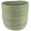 SMALL WHITE WOVEN AFRICAN BASKET XS