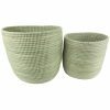 SMALL WHITE WOVEN AFRICAN BASKET XS - Image 2