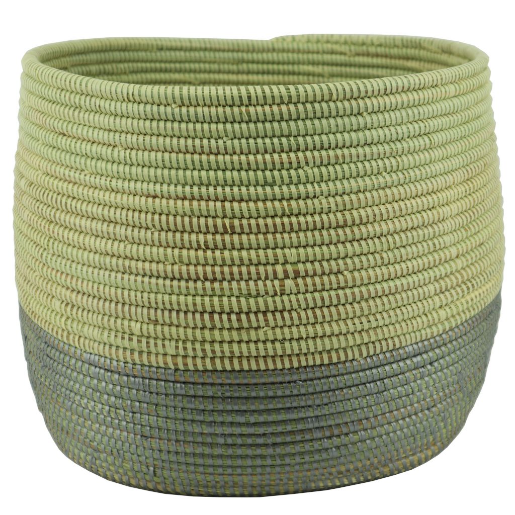 SMALL SENEGALESE CYLINDRICAL BASKET TWO-TONE S