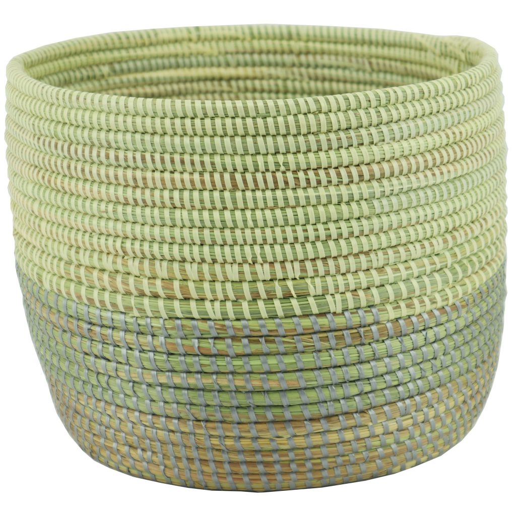 SMALL SENEGALESE CYLINDRICAL TWO-TONE BASKET XS