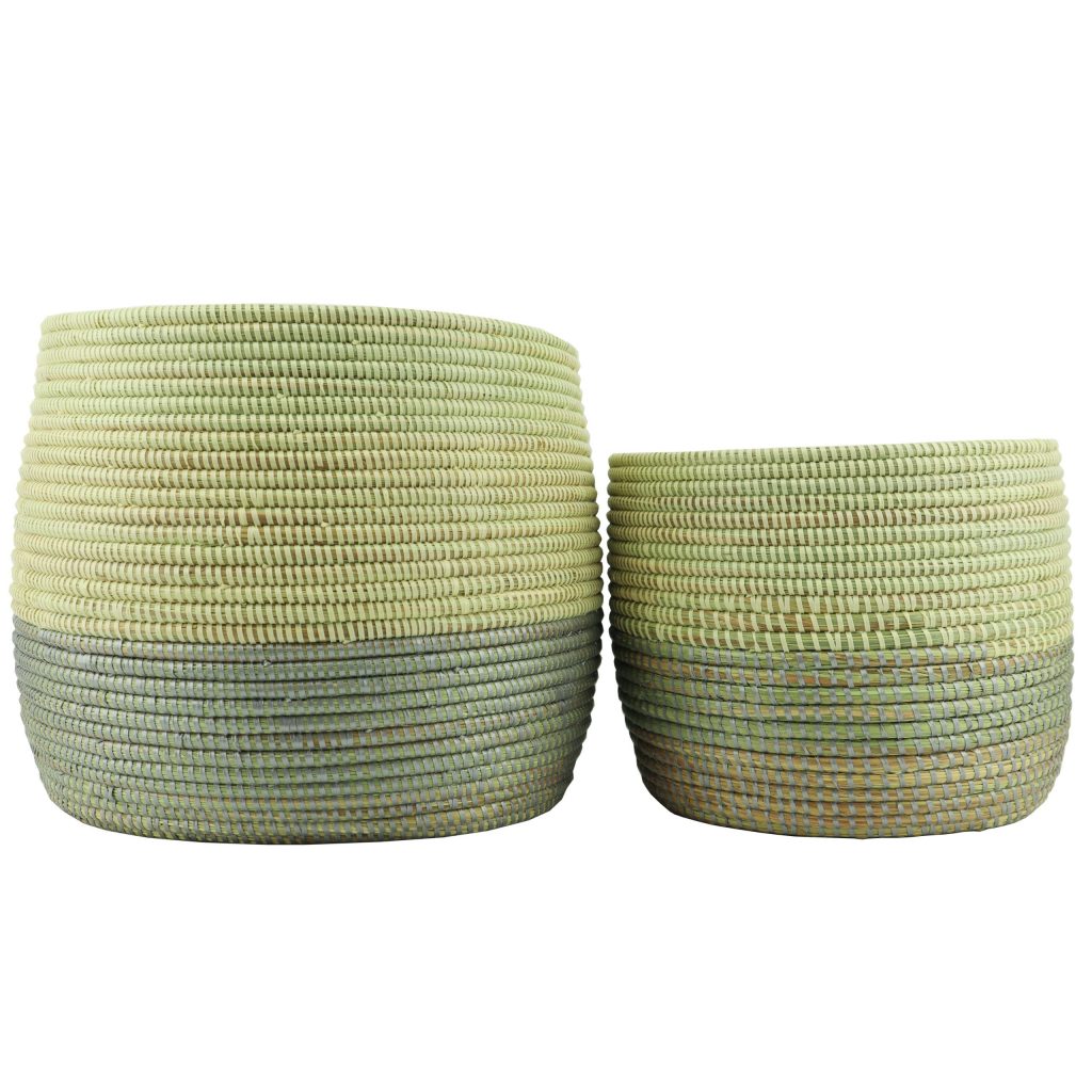 PETIT PANIER SENEGALAIS CYLINDRIQUE BICOLORE XS – Image 3