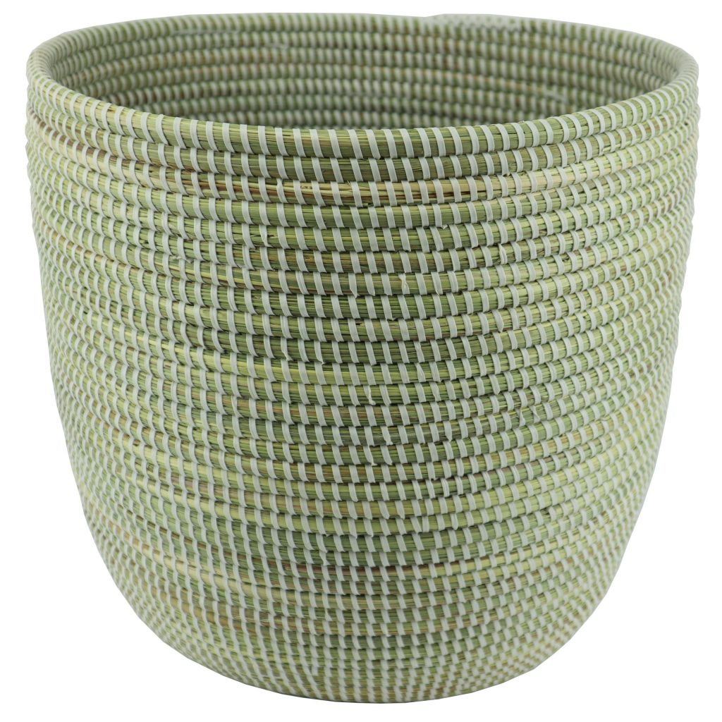 SMALL SENEGALESE WHITE WOVEN BASKET S