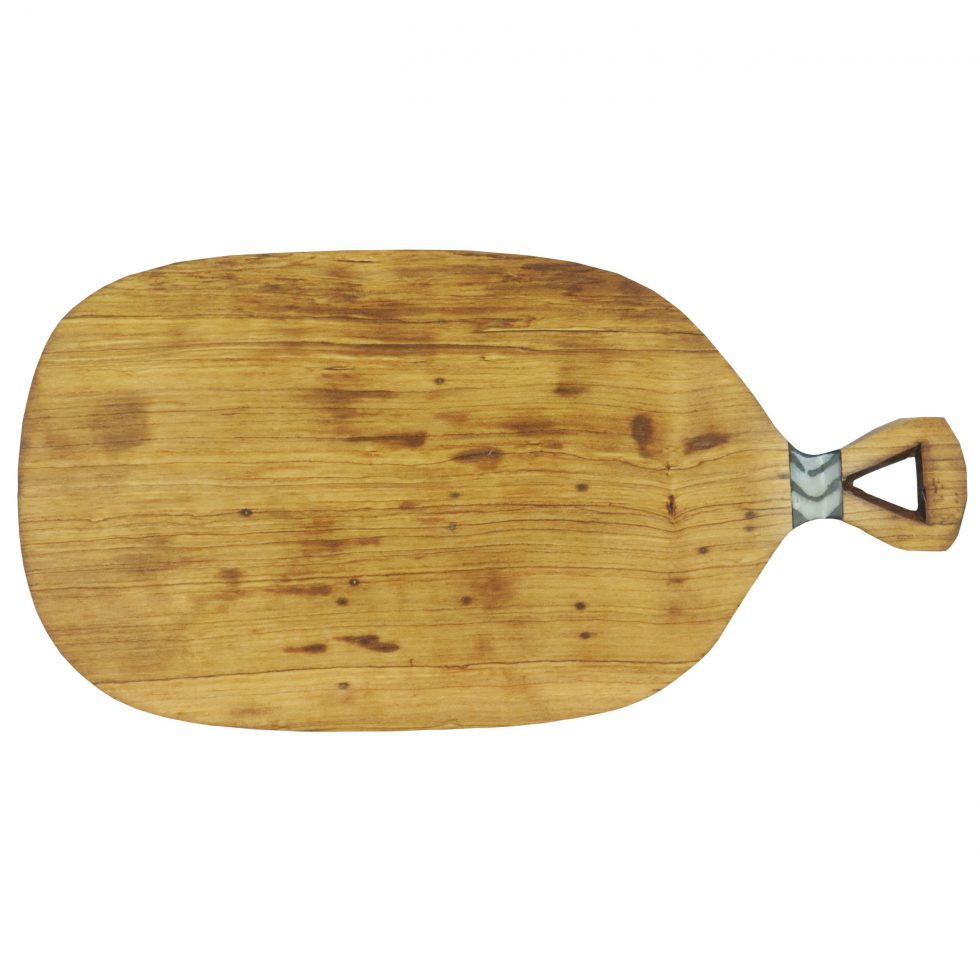 Planche à Découper En Bois D'Olivier Naturel 40-42 Cm - Grande Planche Rustique Pour Pain, Fromage Et Service