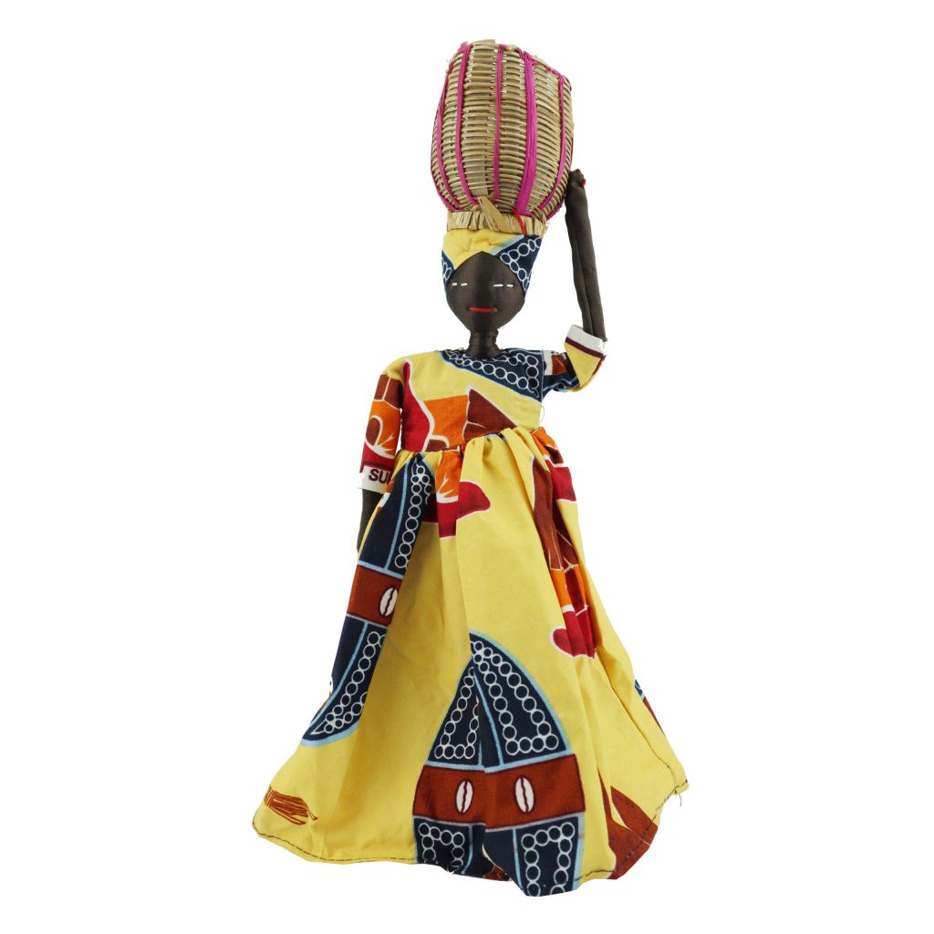 AFRICAN DOLL IN YELLOW WAX