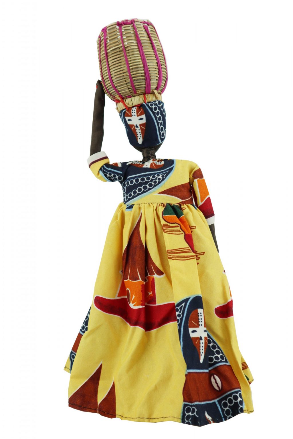 POUPEE AFRICAINE WAX JAUNE – Image 2