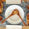 OLIVE WOOD SALAD SERVERS ARROW-SHAPED TIPS - Image 2