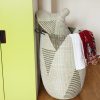 PANIER AFRICAIN TISSE A TRIANGLES BLANC NOIR L – Image 2