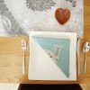 Serviettes de table teal – Image 2
