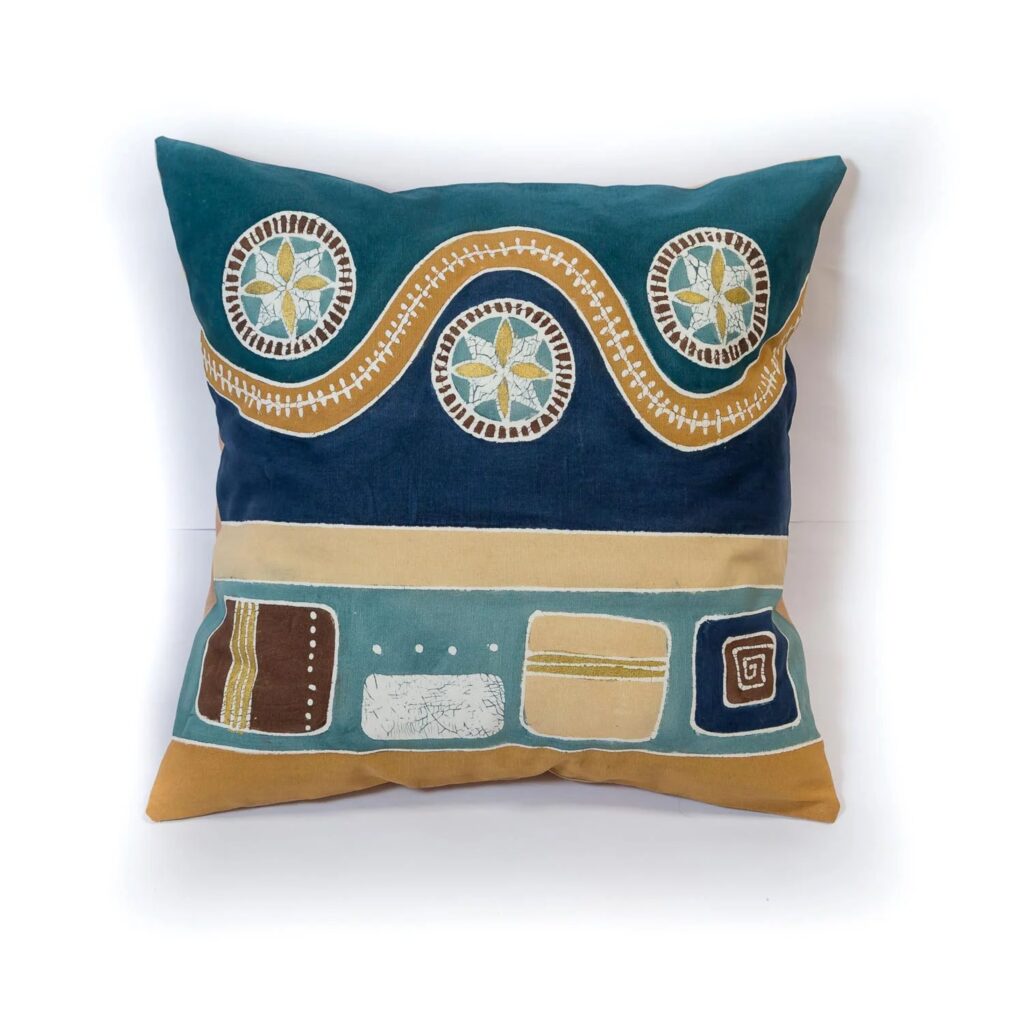 Housse de coussin mali azure
