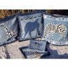 Housse de coussin animals indigo elephant – Image 2