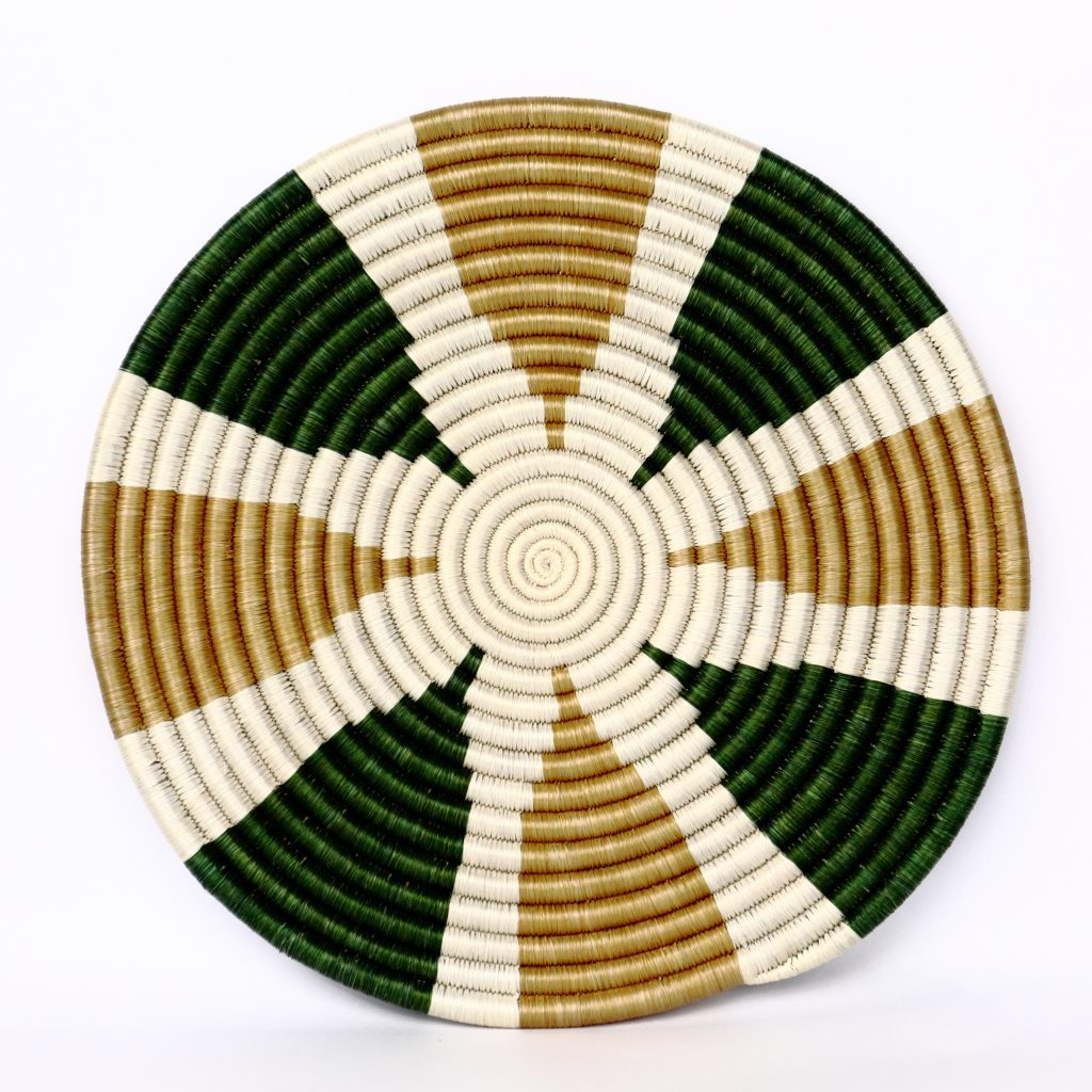 AFRICAN TRIVET BEIGE WHITE GREEN #1