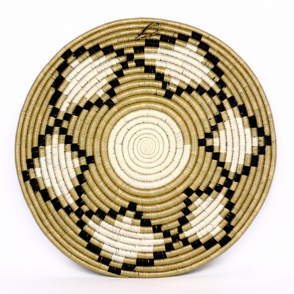 Dessous de plat africain fleur beige blanc noir #1 – Image 3