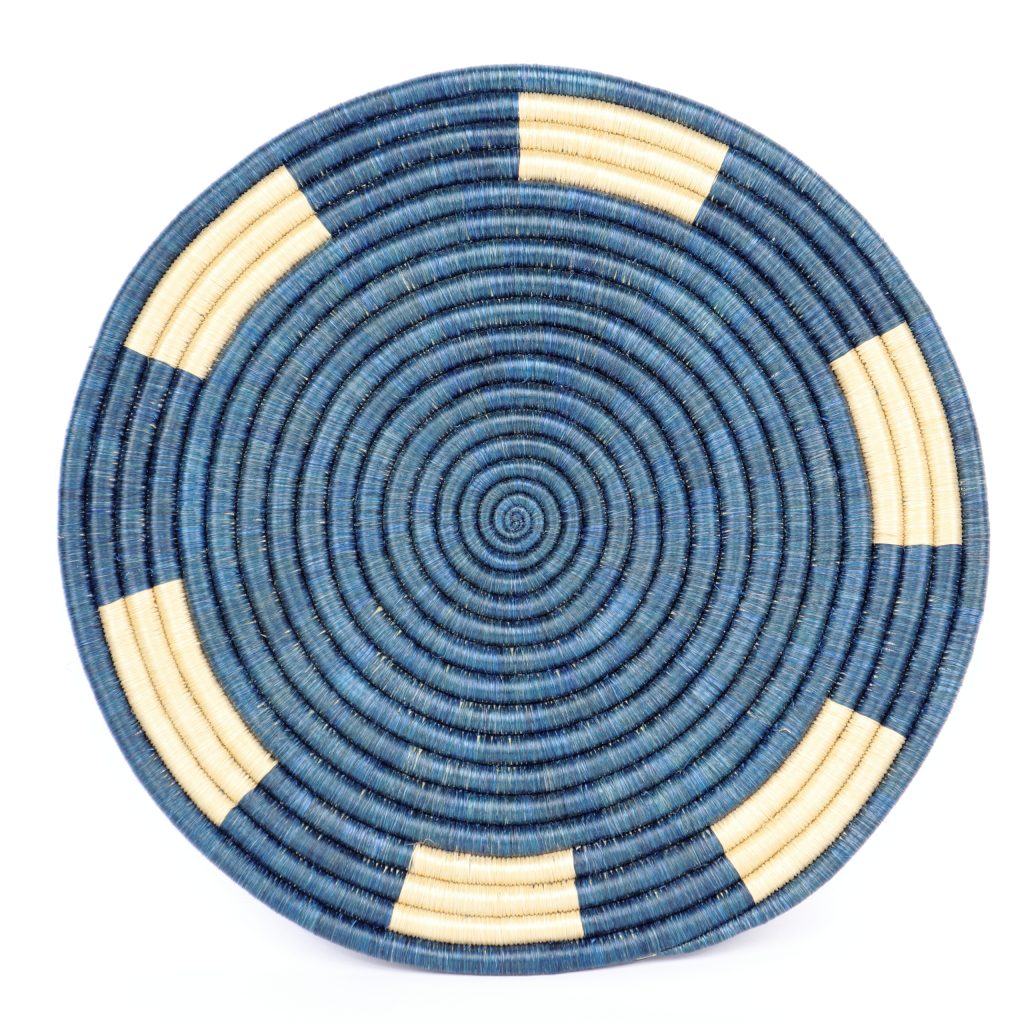 BEIGE BLUE AFRICAN TRIVET #1
