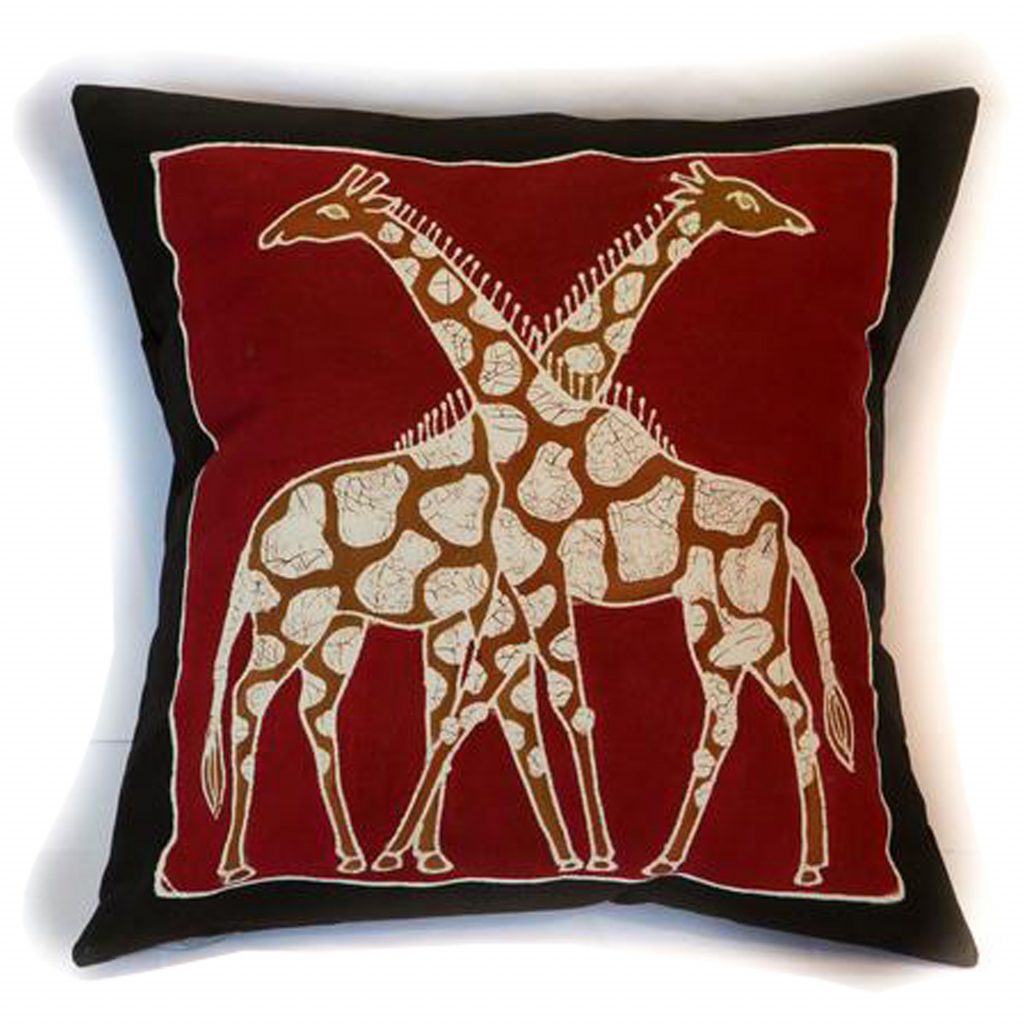 Housse de coussin bushways girafes