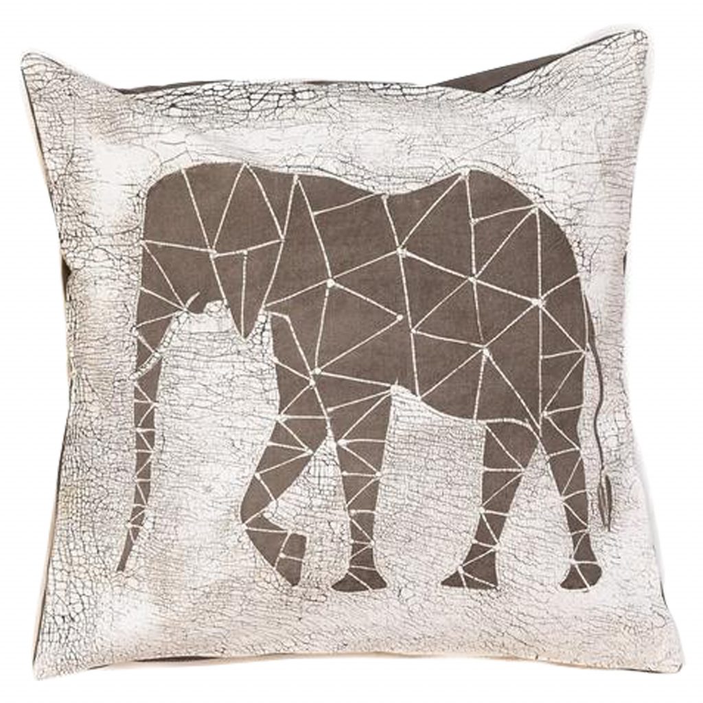 Housse de coussin crackled éléphant