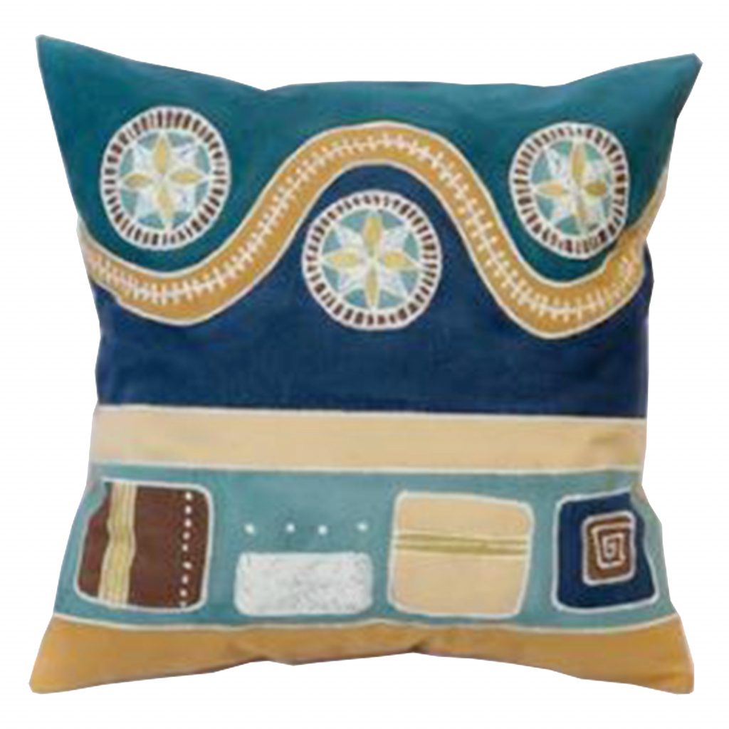 Housse de coussin mali azure