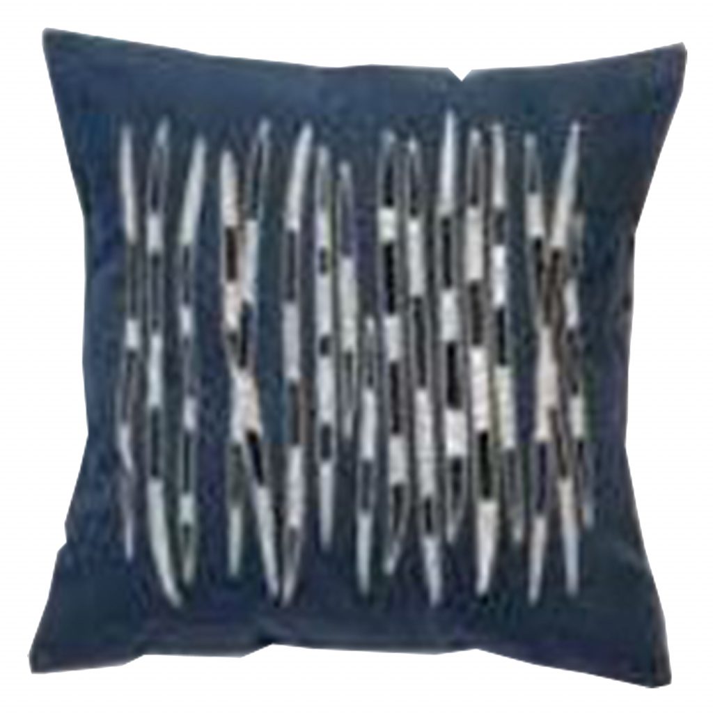 Housse de coussin africain quills indigo