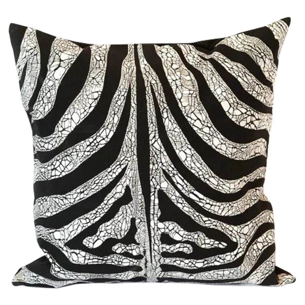 Housse de coussin rawhide zèbre