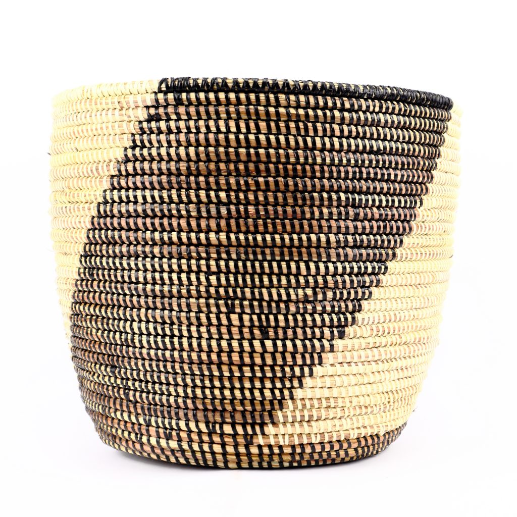 AFRICAN BASKET BLACK CREAM STRIPES S