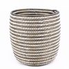 BLACK WHITE OVAL AFRICAN BASKET XS - Image 3
