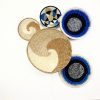 Panier africain rond mix de bleu blanc #1 – Image 2