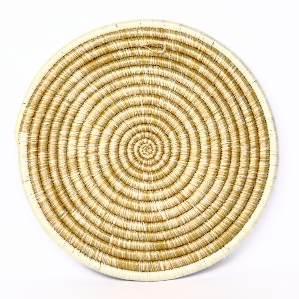SMALL TRIVET RWANDA MIX BEIGE WHITE #1 - Image 3