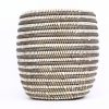 BLACK WHITE OVAL AFRICAN BASKET XS