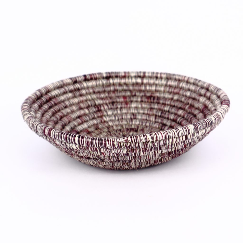 SMALL BASKET RWANDA MIX RED WHITE#1