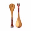 OLIVE WOOD SALAD SERVERS GIRAFFE TIP - Image 2